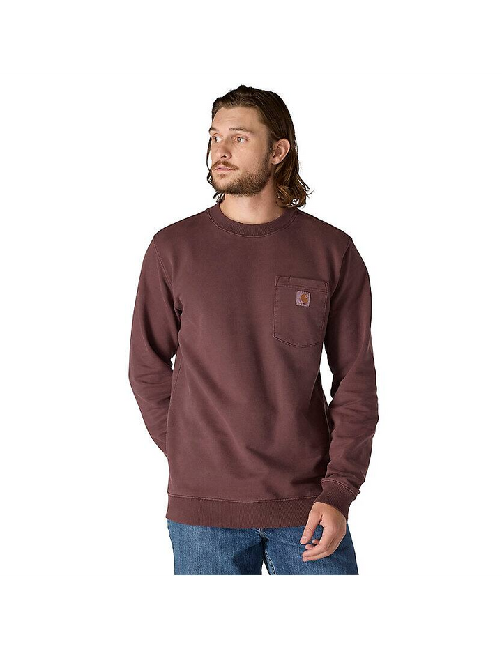 106853 Relaxed Fit Midweight Garment Dye French Terry Crewneck Pocket Sweatshirt