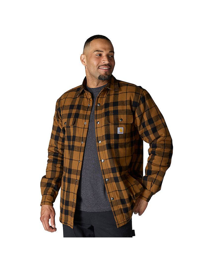107017 Relaxed Fit Flannel Sherpa-Lined Shirt Jac