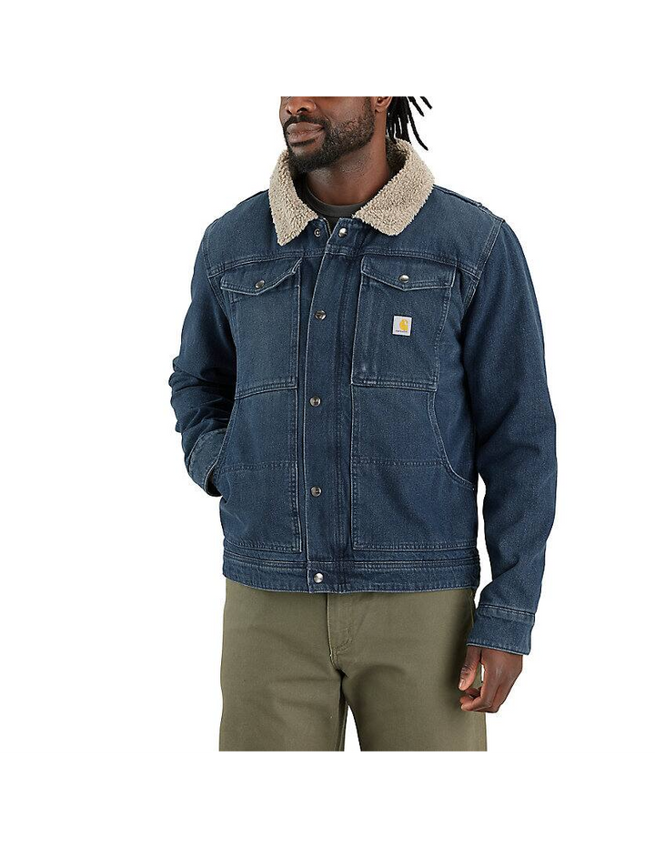 106323 Relaxed Fit Denim Sherpa-Lined Jacket - 2 Warmer Rating