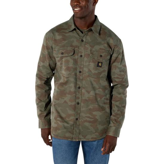 Rugged Flex® Relaxed Fit Canvas Fleece-Lined Shirt Jac