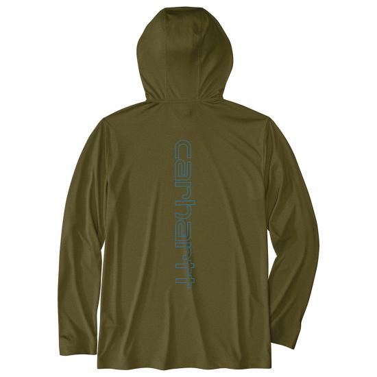 Force Sun Defender™ Lightweight Long-Sleeve Hooded Logo Graphic T-Shirt