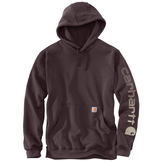 LOOSE FIT MIDWEIGHT LOGO SLEEVE GRAPHIC HOODIE